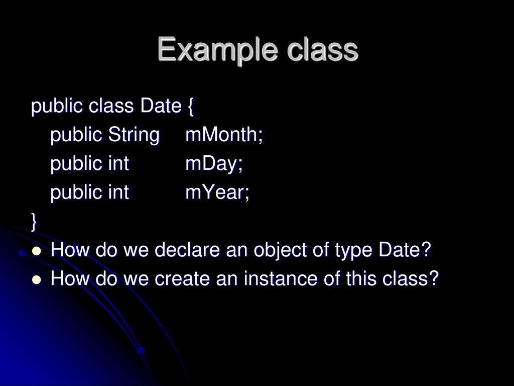 Defining classes i part a ppt download